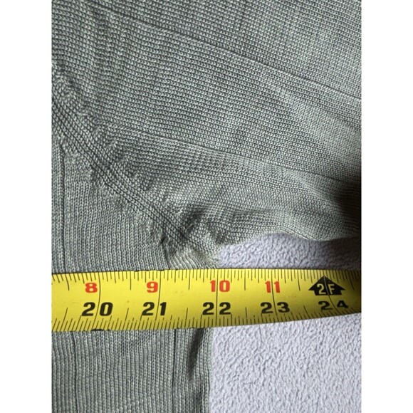 Dockers Knit Shirt Silk Blend Pullover Round Neck SS Sage Green Mens L-44 Chest - Picture 7 of 9